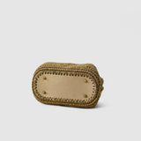 Base del bolso dorado de crochet