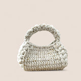 Bolso sostenible de lujo Bombón Blanco hecho a mano en España.