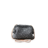 Waldgrüne Lurex-Boho-Tasche