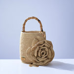 Bolso de crochet en rafia color crema