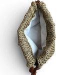 Interior del bolso Copenhagen Dorado con forro textil artesanal