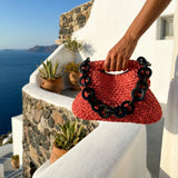 bolso de mano rojo artesanal verano The Labbo