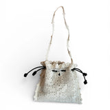 Bolso artesanal de crochet en tono crudo colección SS2026 Ropa Blanca