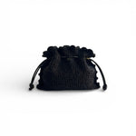 Bolso crochet artesanal Copenhague Lace en color negro textura visible