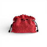 Bolso crochet artesanal Copenhague Lace en rojo intenso, hecho a mano