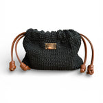 Bolso Copenhagen Negro artesanal tejido a mano en hilo reciclado – The Labbo