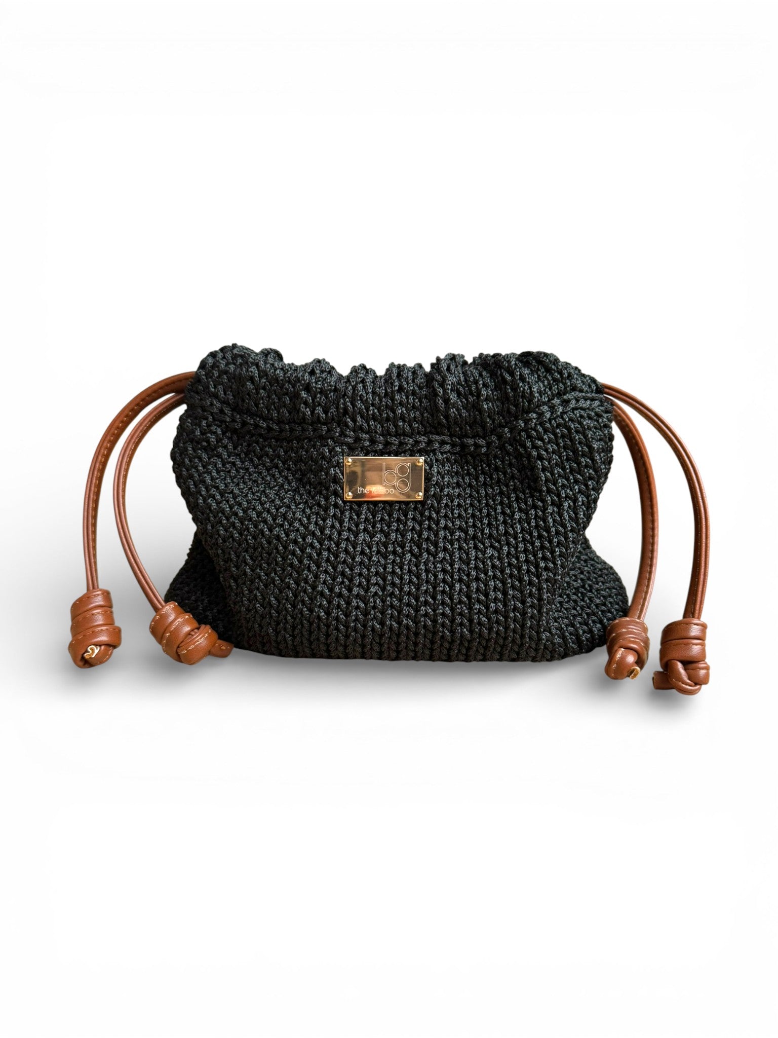 Bolso Copenhagen Negro artesanal tejido a mano en hilo reciclado – The Labbo