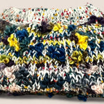 Detalle del tejido hecho a mano del bolso Copenhague Blanco Multicolor