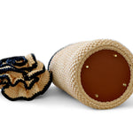 Detalle fondo de bolso cubo tejido a crochet