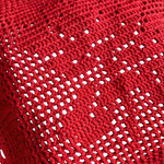 Detalle crochet rojo en hilo algodón Detox to Zero