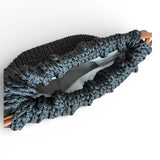 Interior del bolso Copenhagen Negro con forro textil artesanal