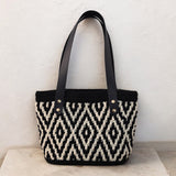 The Black and White Mosaic Tote Bag